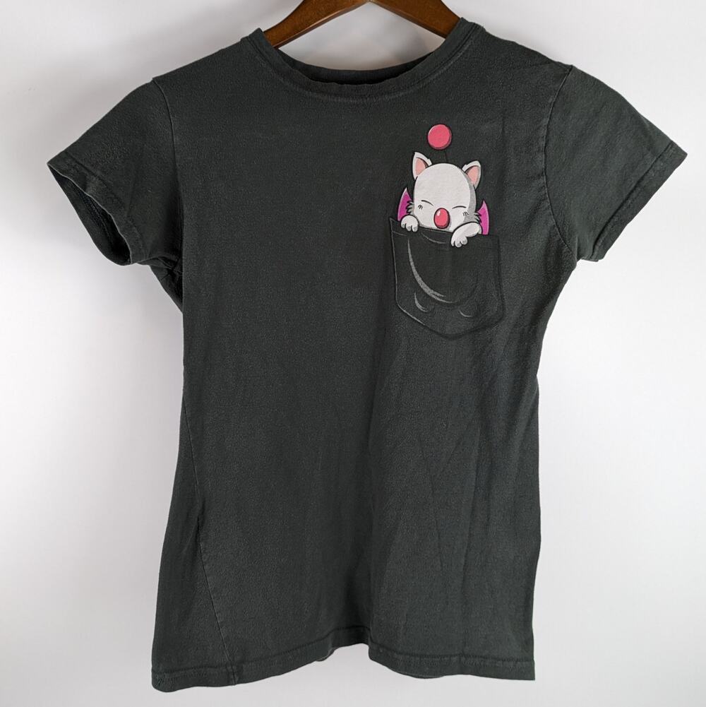 TeeFury Girls Youth Medium Official Rare Final Fantasy Moogle Pocket T-Shirt